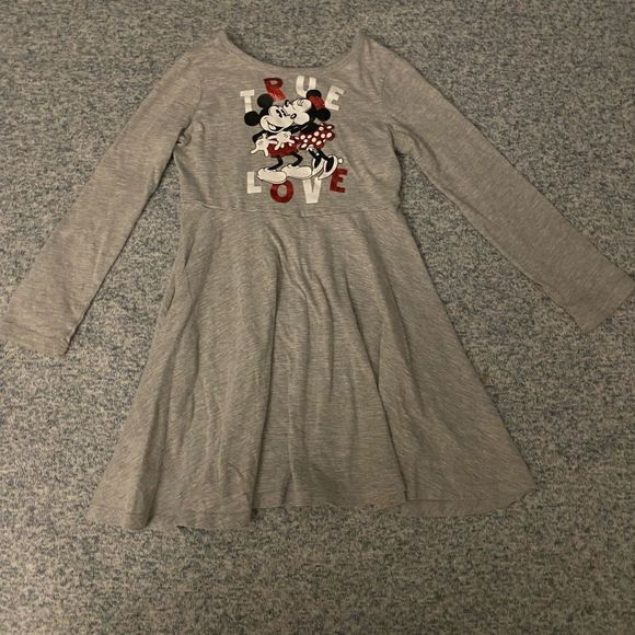 Disney Other - 4/$25 Disney Minnie Mouse long sleeve heart dress girls size 5
